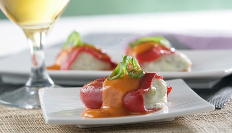 Pimientos rellenos de bacalao - Gurmé