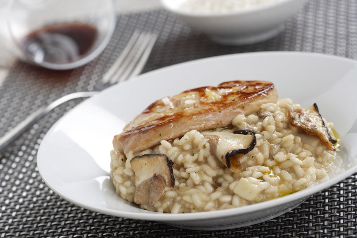 Risotto de hongos y foie - Gurmé