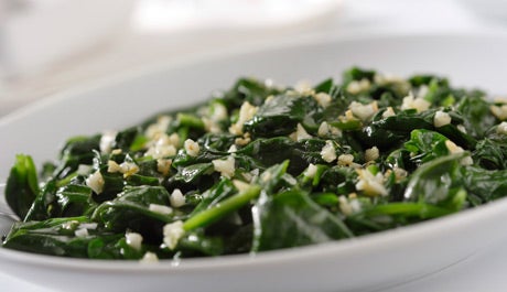 Espinacas al ajillo - Gurmé