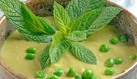 Crema fría de guisantes con menta - Gurmé
