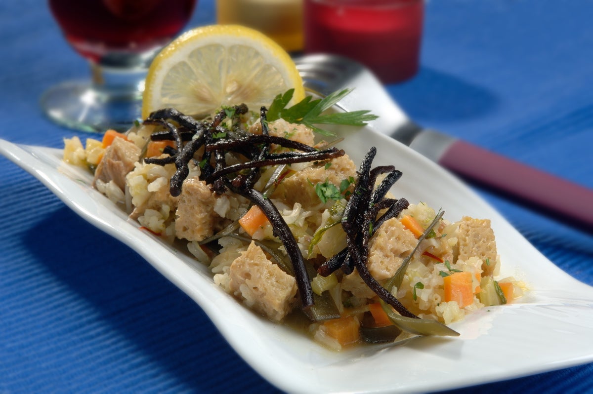 Paella vegetariana a la marinera - Gurmé