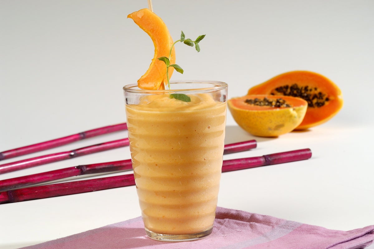 Batido de papaya y mango - Gurmé