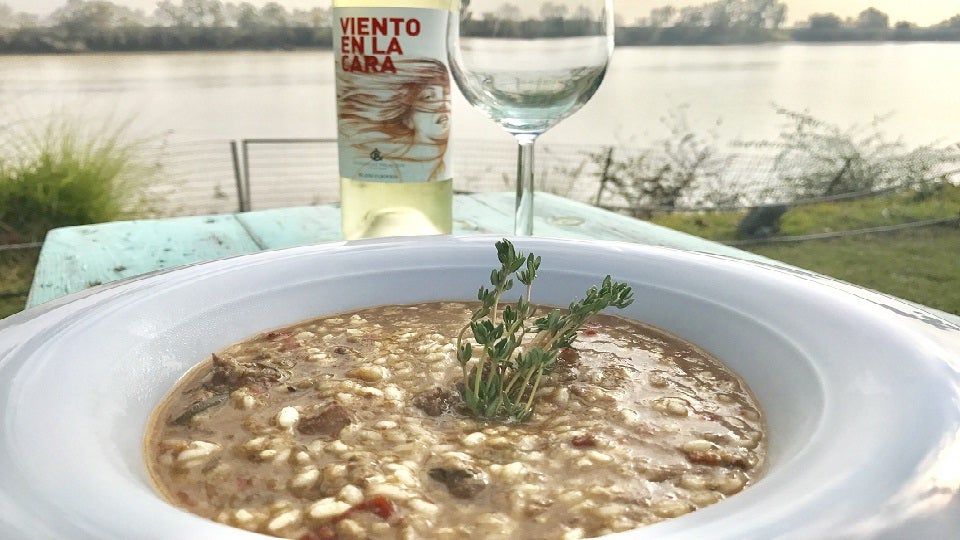 Restaurante Esturión Arroz con Pato. 