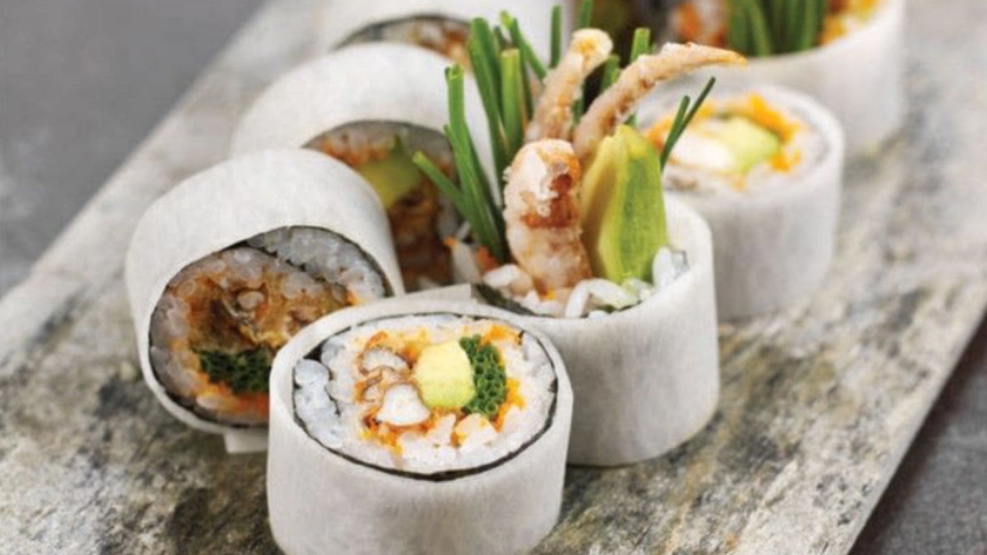 Sushi de cangrejo de concha blanda