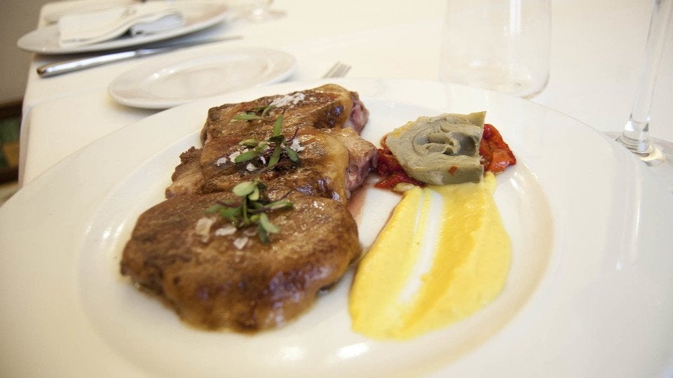 Presa ibérica con mostaza crujiente de Becerrita