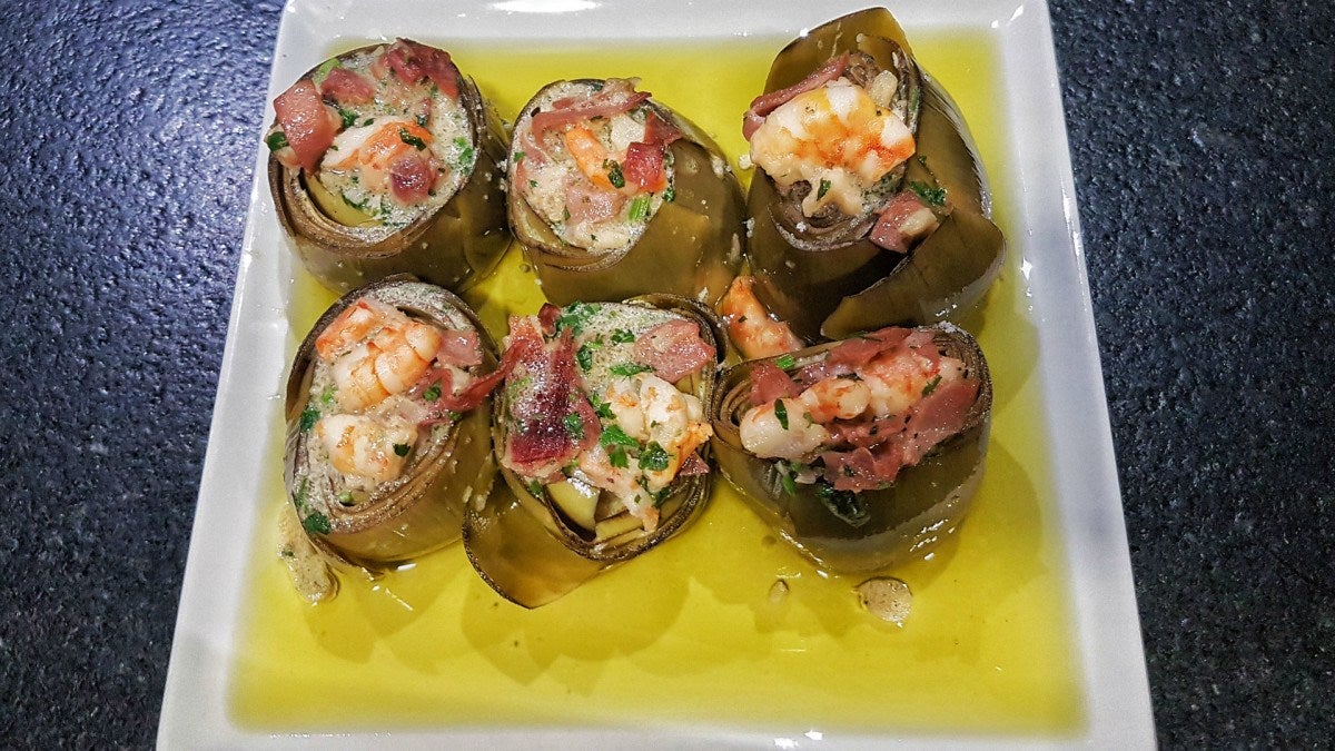Alcachofas rellenas| Foto: Fran Moreno