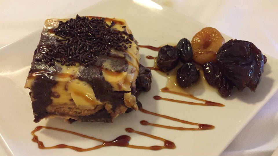 Tarta flan y chocolate Casa del Corderp