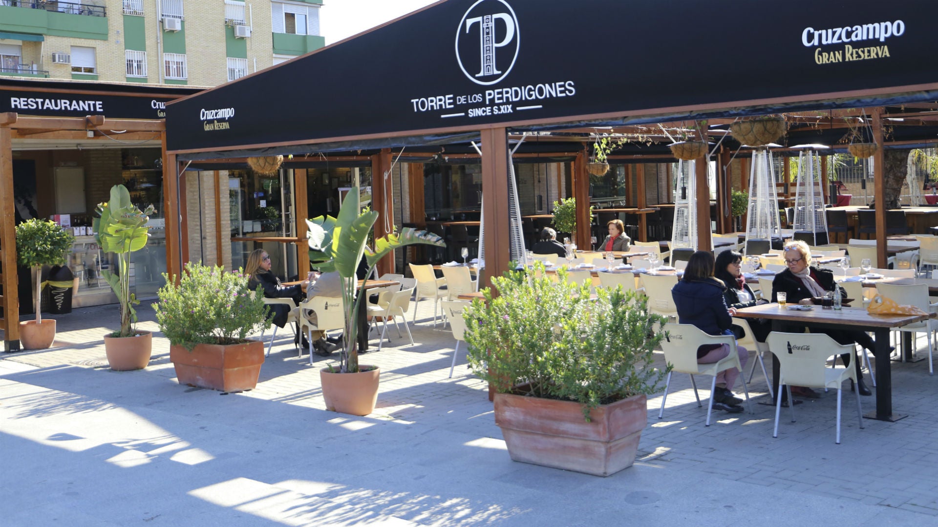 La terraza de Torre de los perdigones