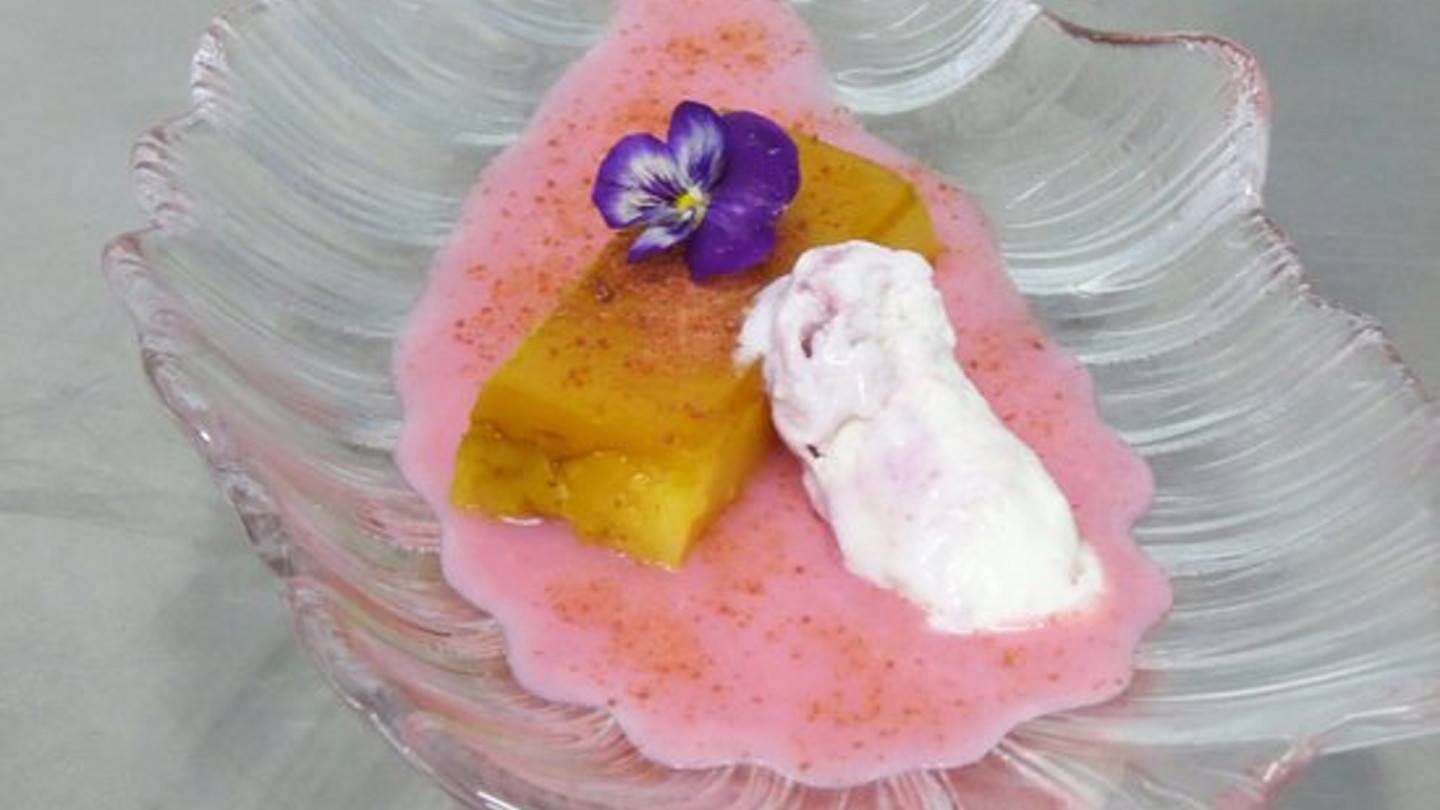 Tocino de Cielo con helado de La Lágrima