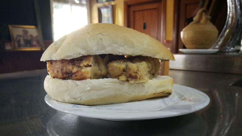 Tostada de tortilla de Benjamín Martín