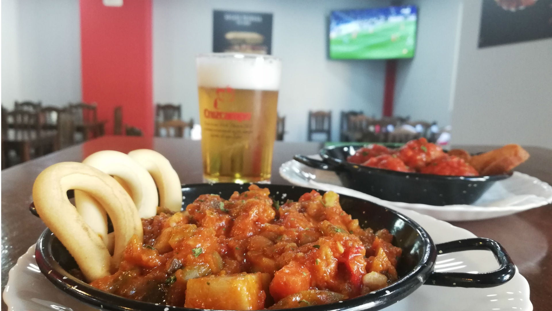 Pisto y albóndigas de Jabugo 
