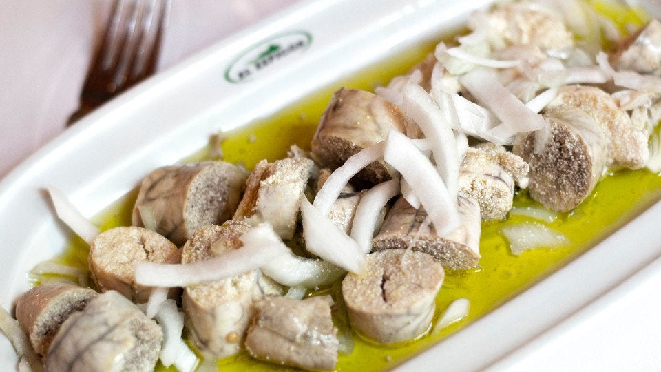 Huevas de merluza fresca aliñada de El Espigón