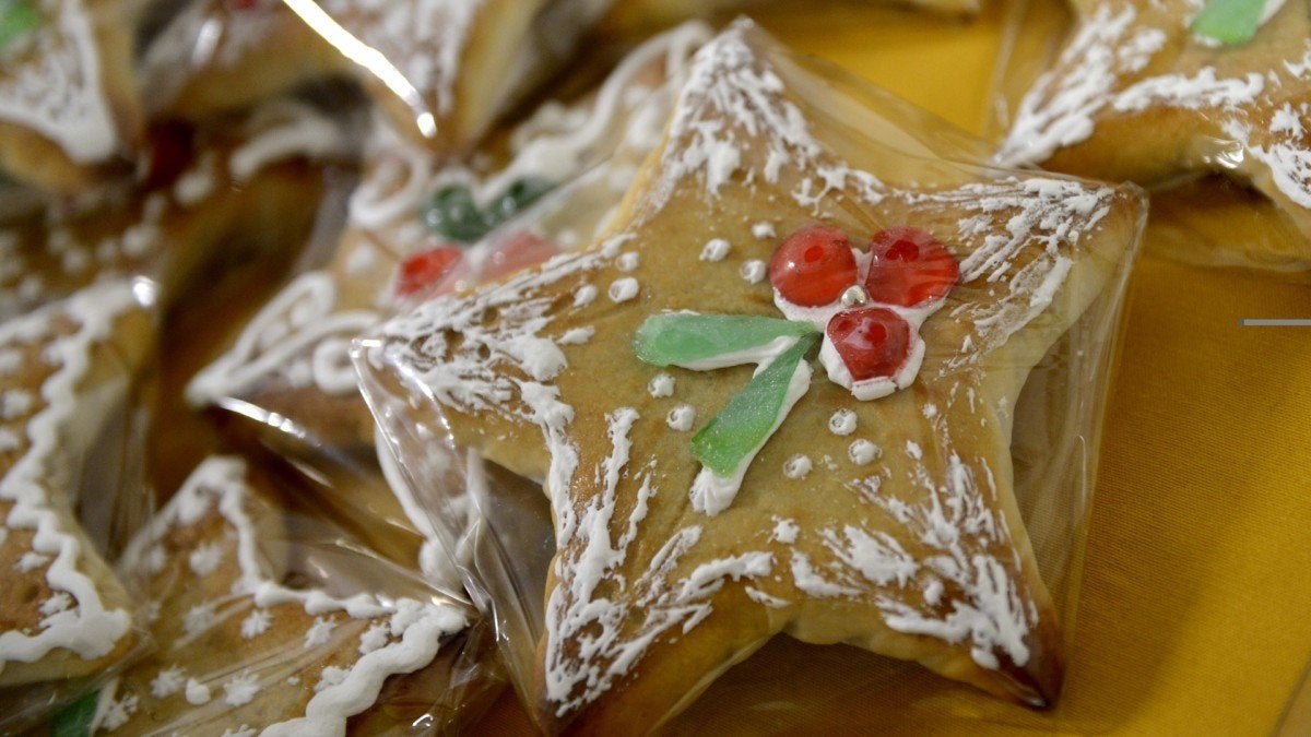 Galletas de Navidad: galleta con forma de estrella