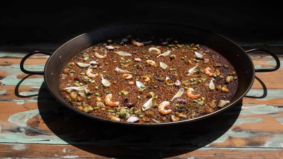 Receta de paella de marisco de Casa Alta