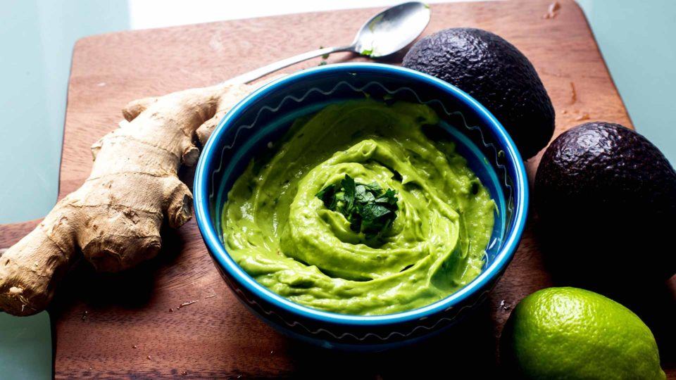 Guacamole con jengibre 
