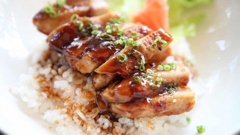 Pollo teriyaki con jengibre