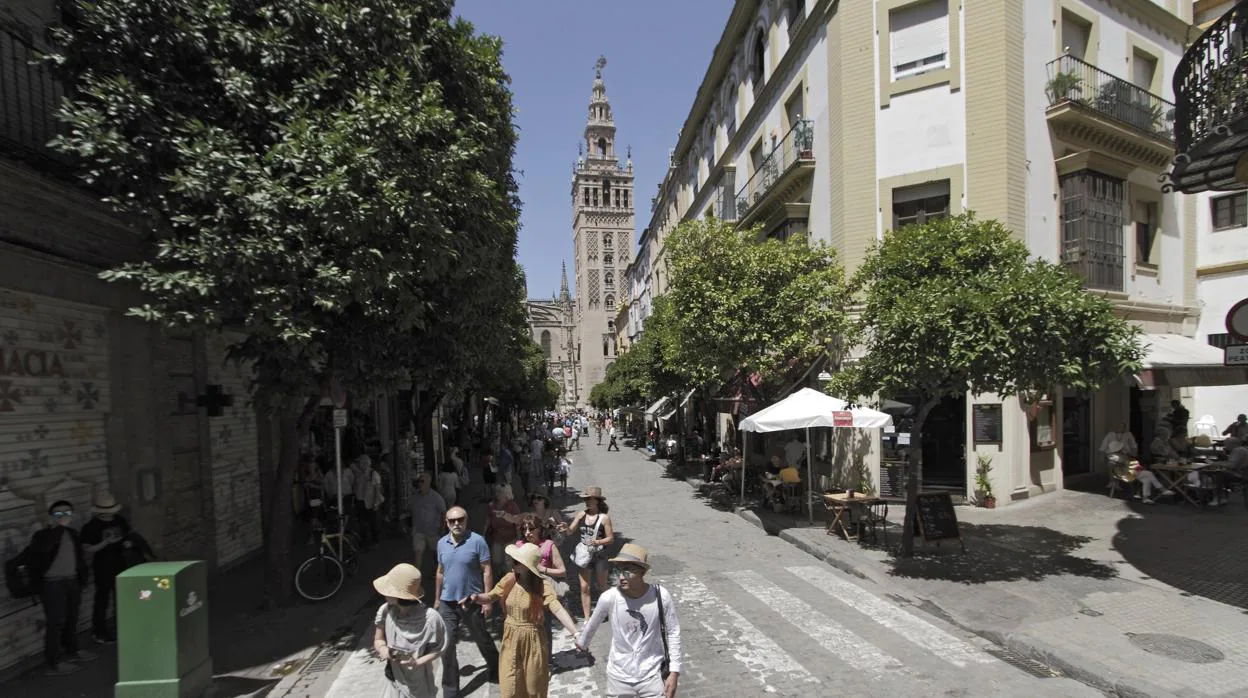 Calle Mateos Gago, en el Centro Histórico de Sevilla