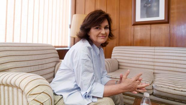 La vicepresidenta del Gobierno, Carmen Calvo, en la subdelegación del Gobierno en Córdoba