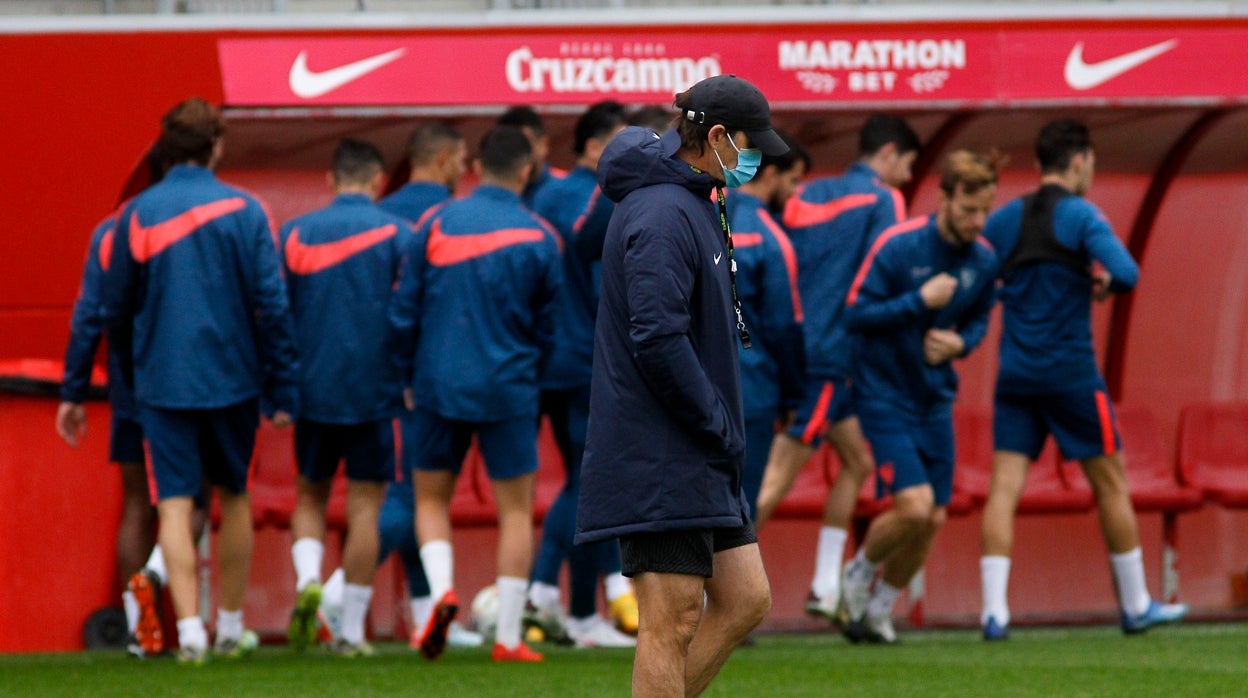 Lopetegui con sus jugadores