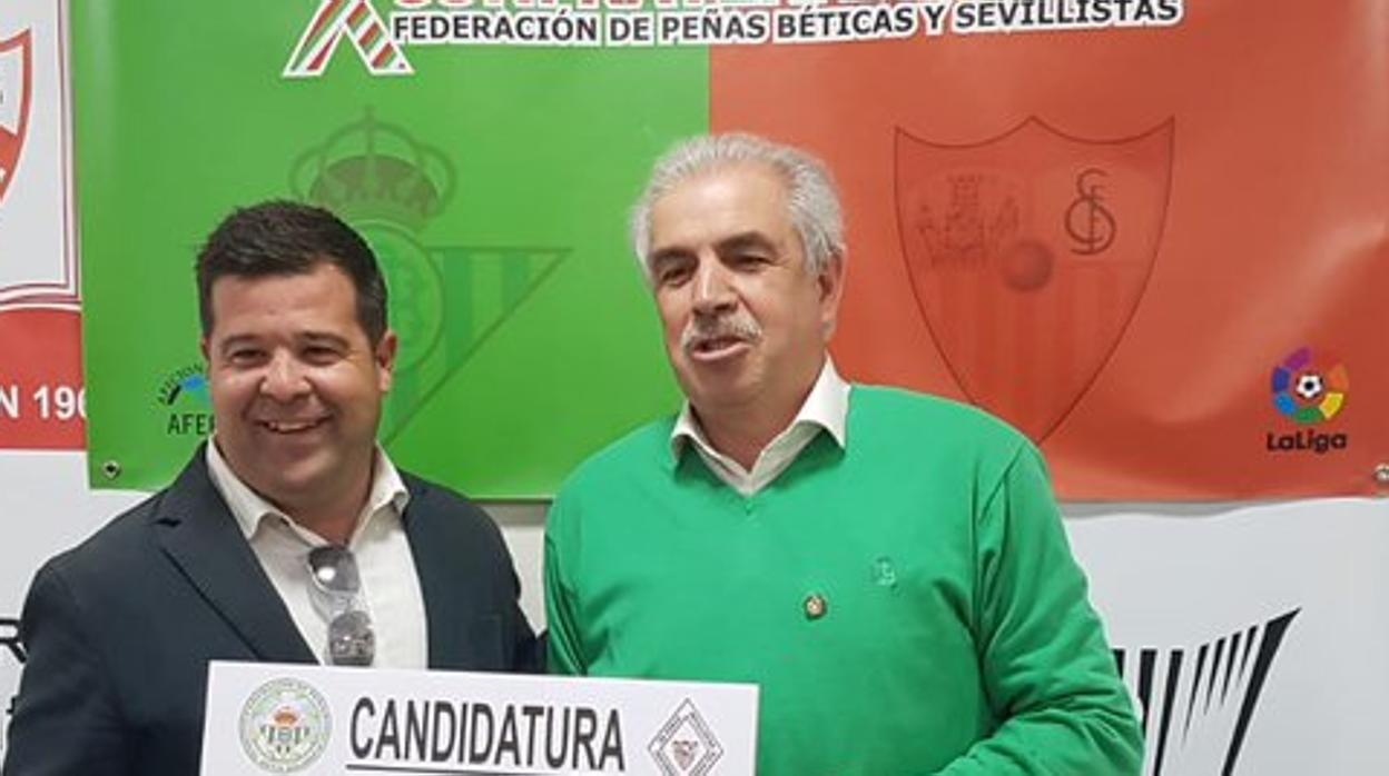 Carlos Jiménez y Juan de Dios Álvarez, presidentes de las federaciones de peñas de Sevilla y Betis