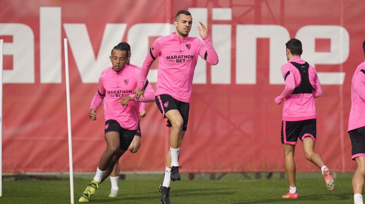 Jordán y Koundé durante el entrenamiento de este sábado