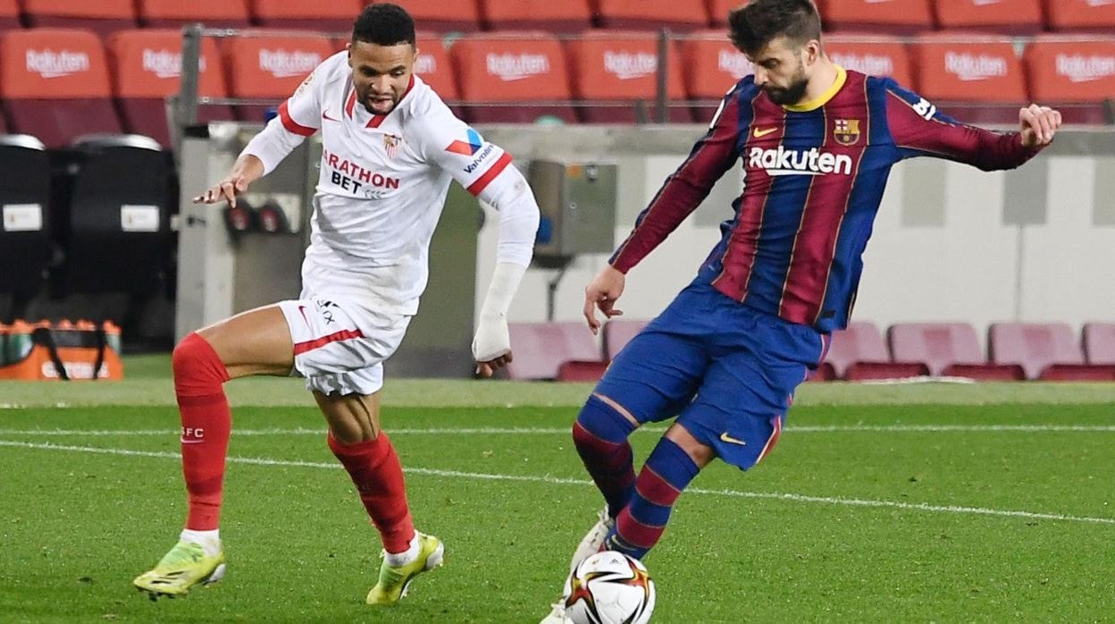 Lance del Barcelona - Sevilla FC de la vuelta de la semifinal de la Copa del Rey