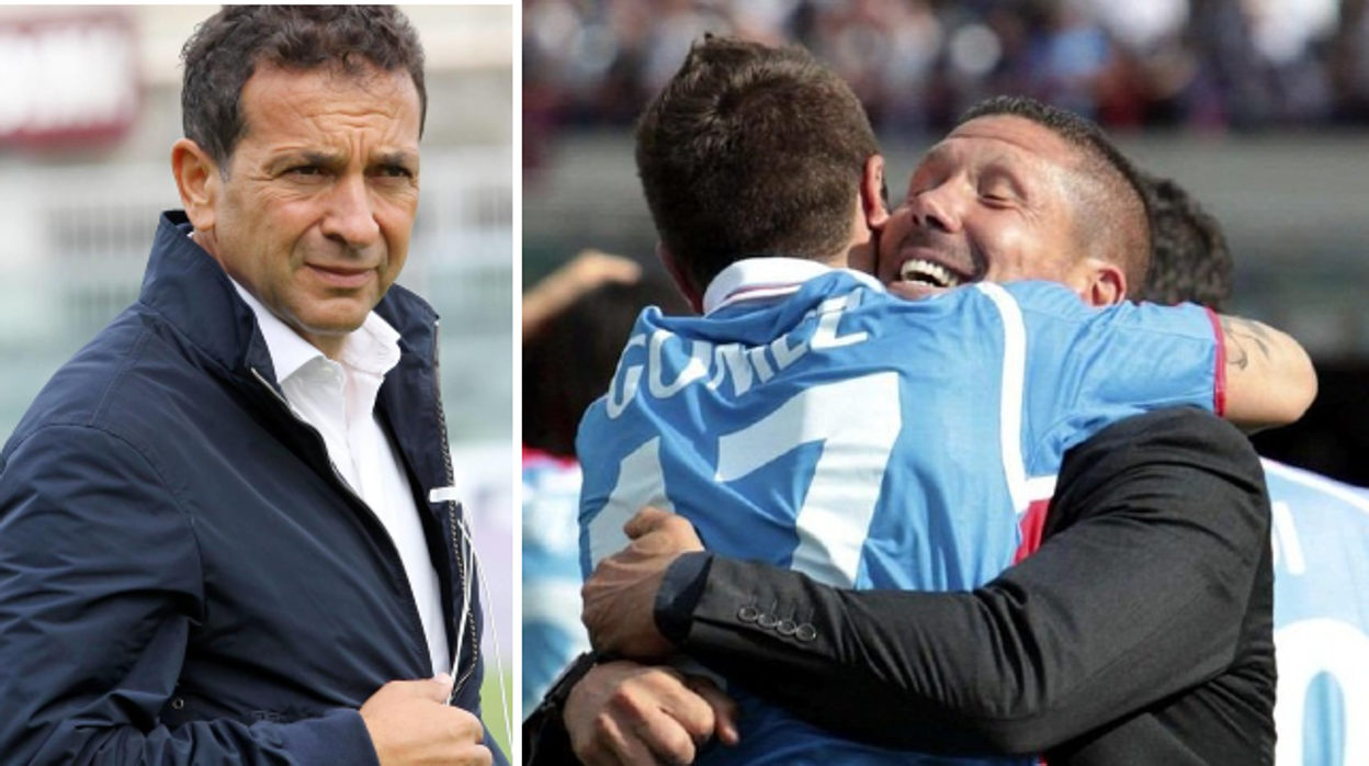 Antonino Pulvirenti, a la izquierda, fue el presidente de Simeone y Papu Gómez