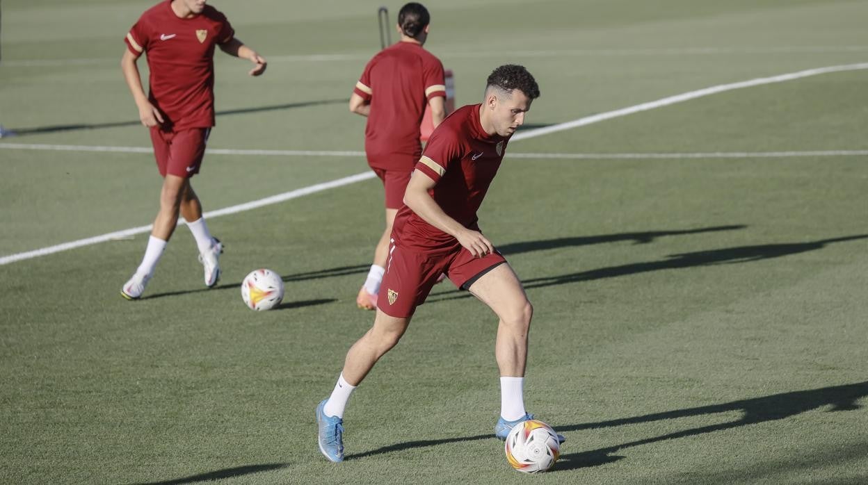 Idrissi, durante la sesión vespertina del jueves en la ciudad deportiva