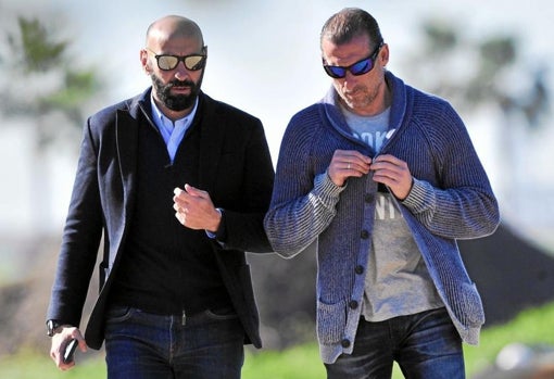 Monchi y Óscar Arias