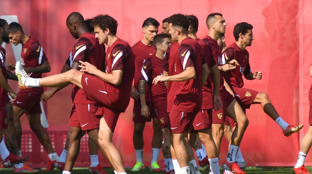 Imagen de un entrenamiento del Sevilla reciente