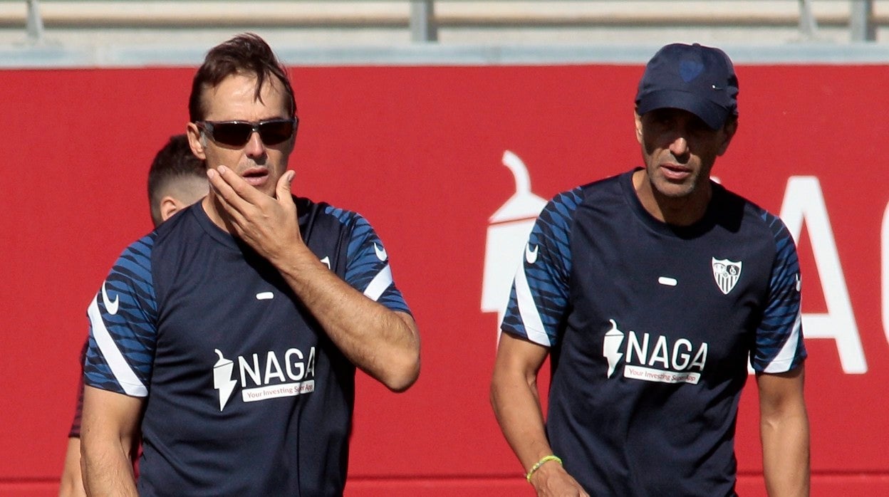 Lopetegui, y su segundo, Pablo Sanz