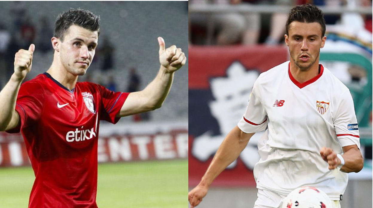 Sébastien Corchia, vistiendo las camisetas del Lille y el Sevilla