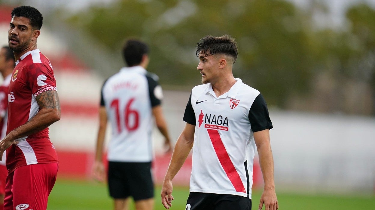 Iván Romero, junto a Aythami en el último partido en casa