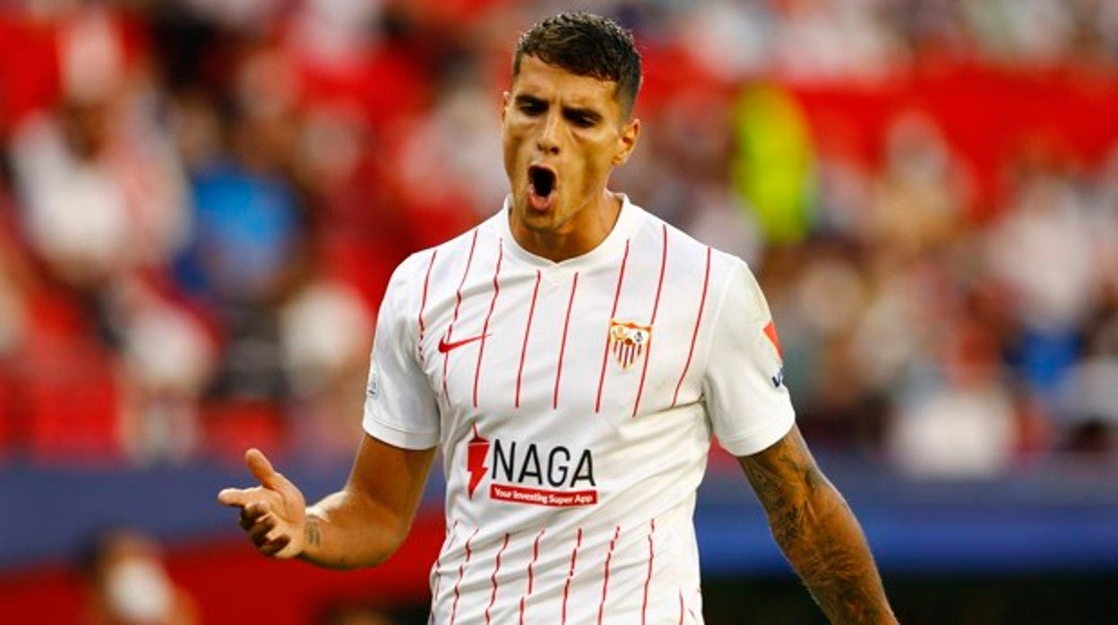 Erik Lamela, en el Sevilla-Salzburgo