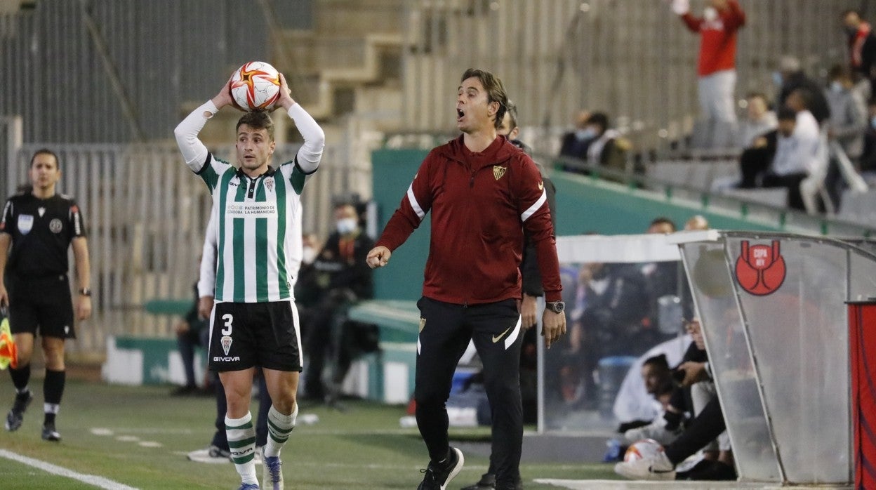 Julen Lopetegui, en el estadio Nuevo Arcángel, durante el Córdoba - Sevilla de la Copa del Rey
