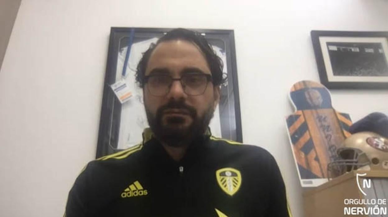 Víctor Orta, durante su entrevista con ABC de Sevilla y Orgullodenervion.com