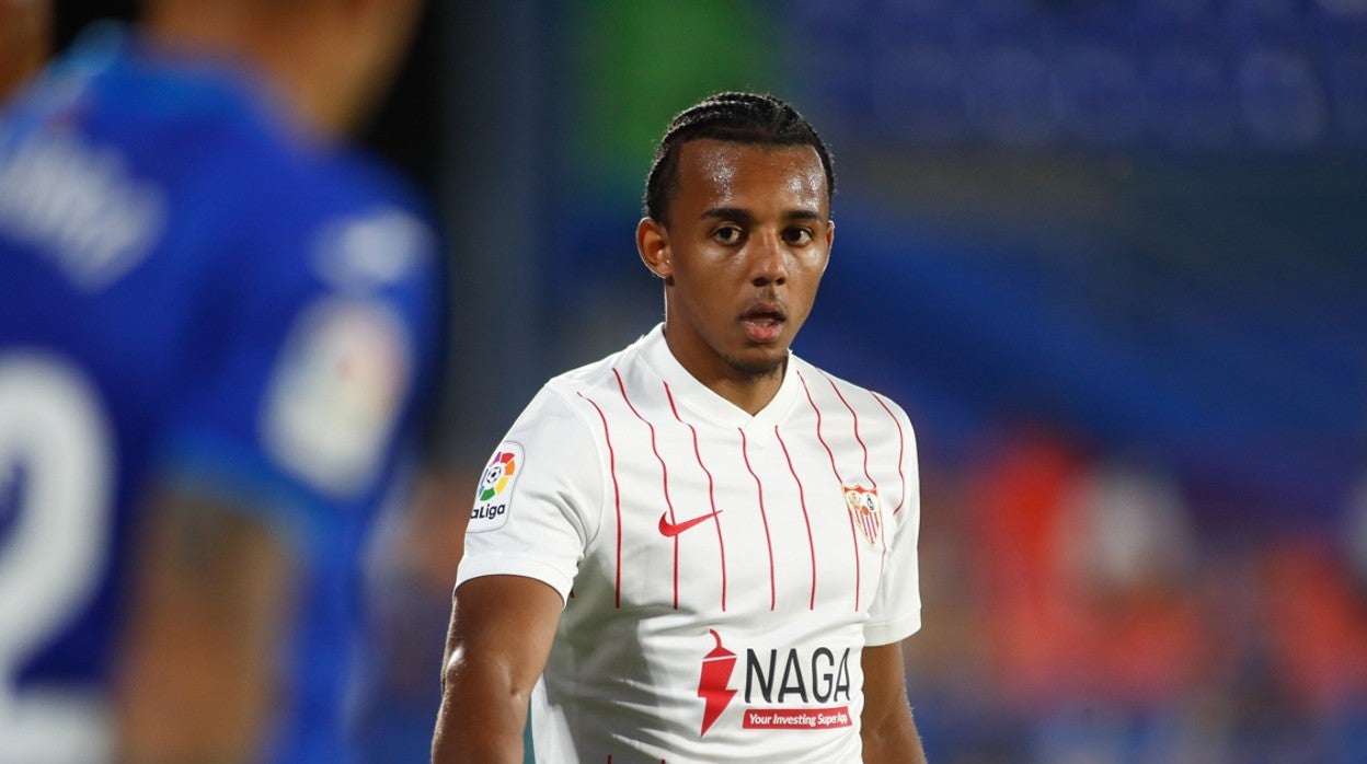 Koundé, en un partido con el Sevilla FC