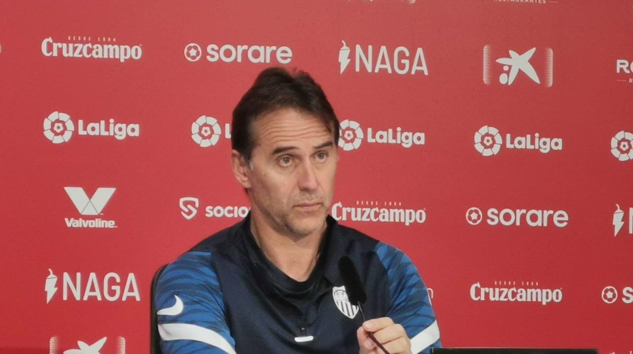 Julen Lopetegui, durante la rueda de prensa previa al choque de la 35ª jornada de LaLiga ante el Villarreal CF