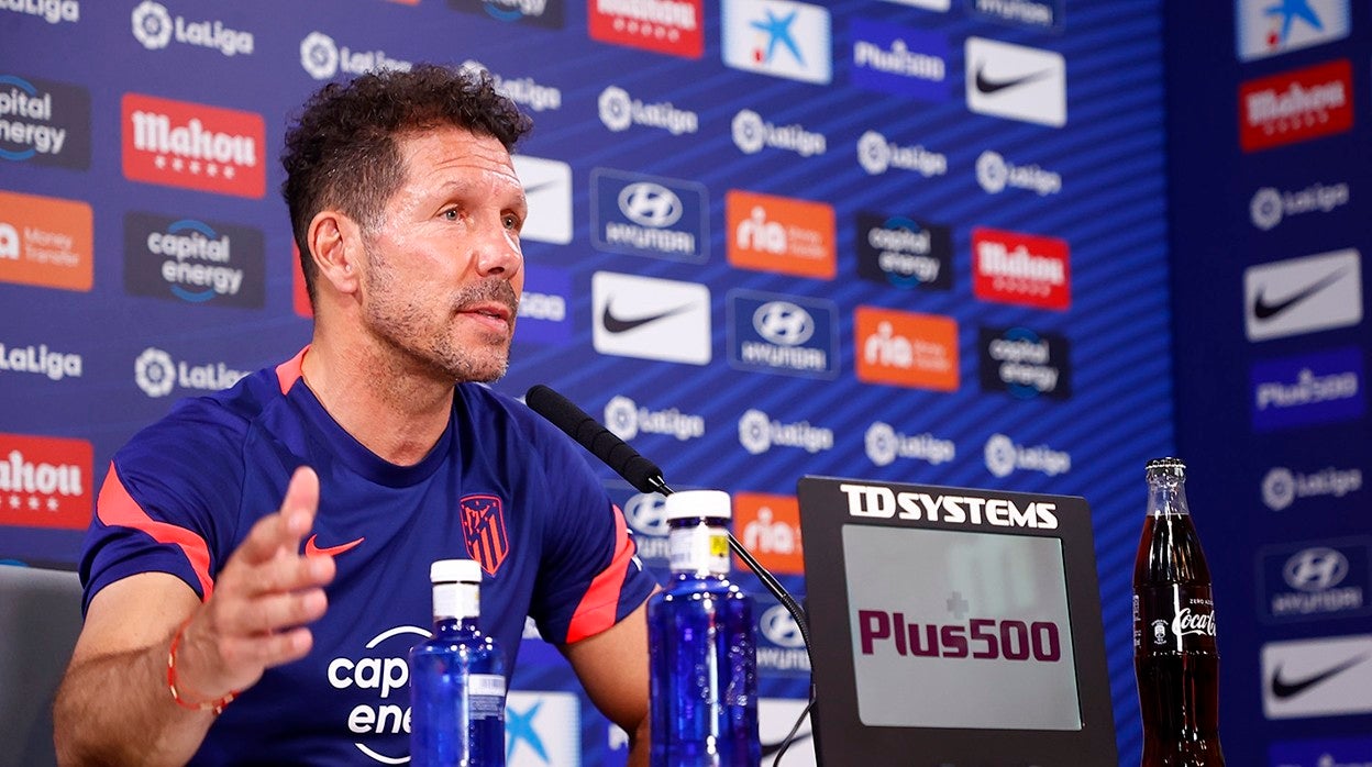 Diego Simeone, en su conferencia de prensa antes de medirse al Sevilla FC