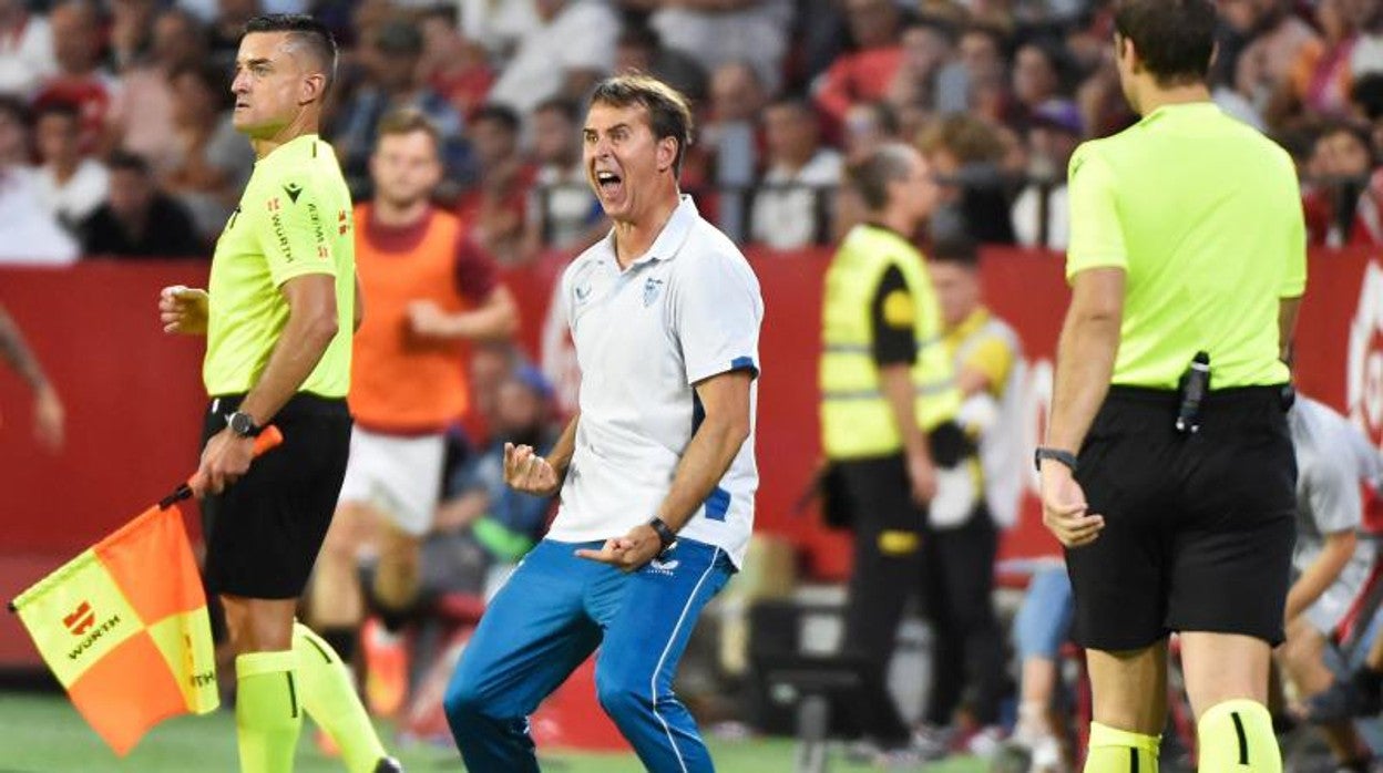 Julen Lopetegui, durante el encuentro del pasado domingo en el Ramón Sánchez-Pizjuán