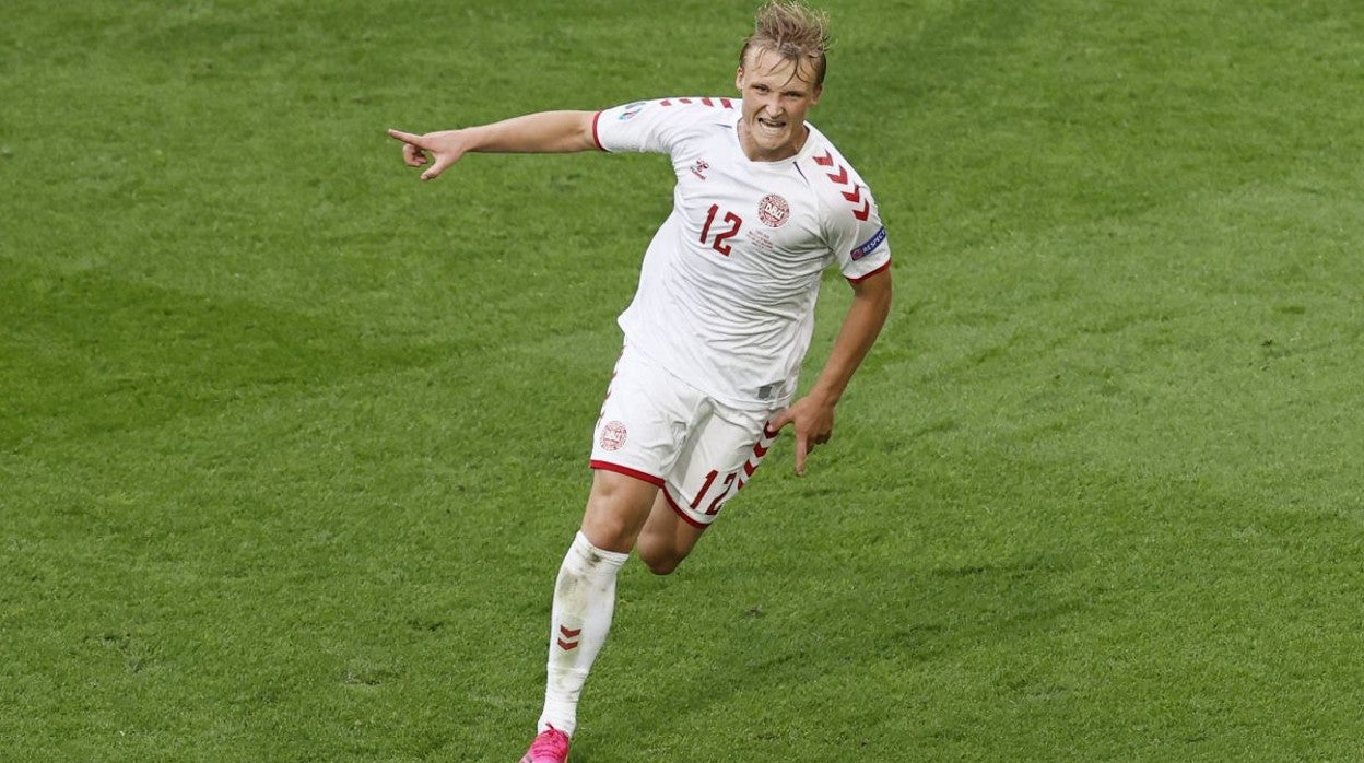 Dolberg es internacional con Dinamarca