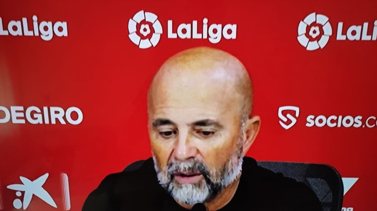 Jorge Sampaoli durante la rueda de prensa previa al choque de la 11ª jornada de LaLiga entre el Real Madrid y el Sevilla FC
