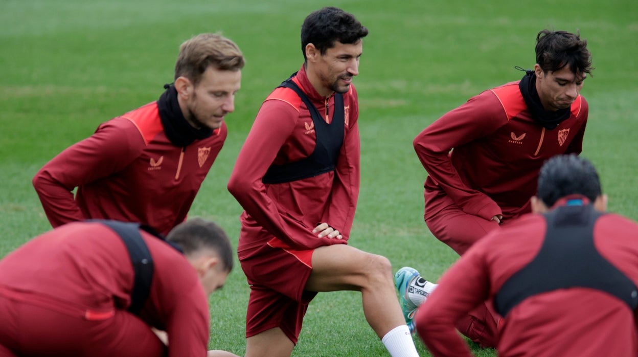 Navas, en la sesión de este jueves en la ciudad deportiva