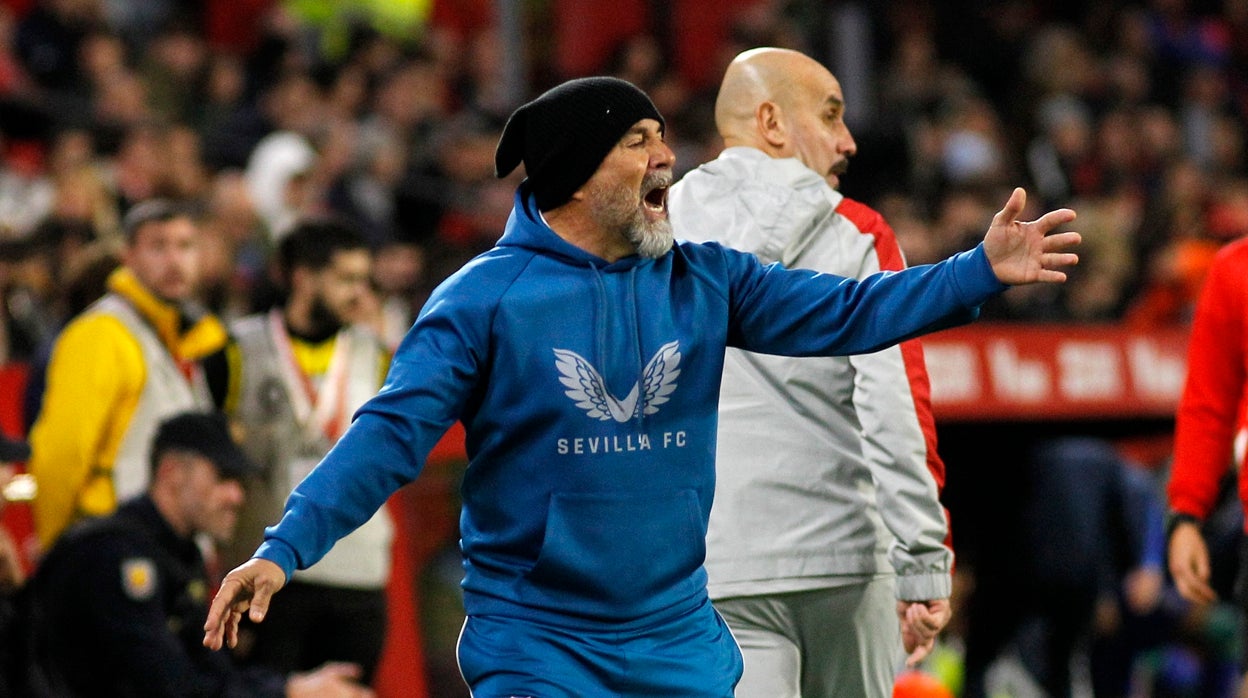 Jorge Sampaoli, en el Sevilla - Getafe del pasado domingo