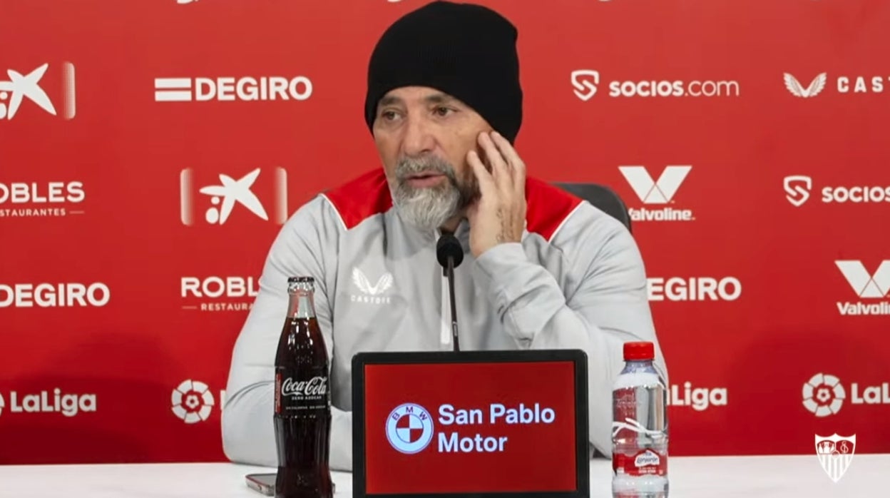 Sampaoli, en la rueda de prensa previa al choque contra el Barça