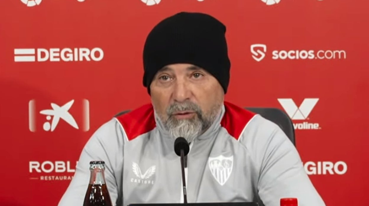 Jorge Sampaoli, este viernes en rueda de prensa
