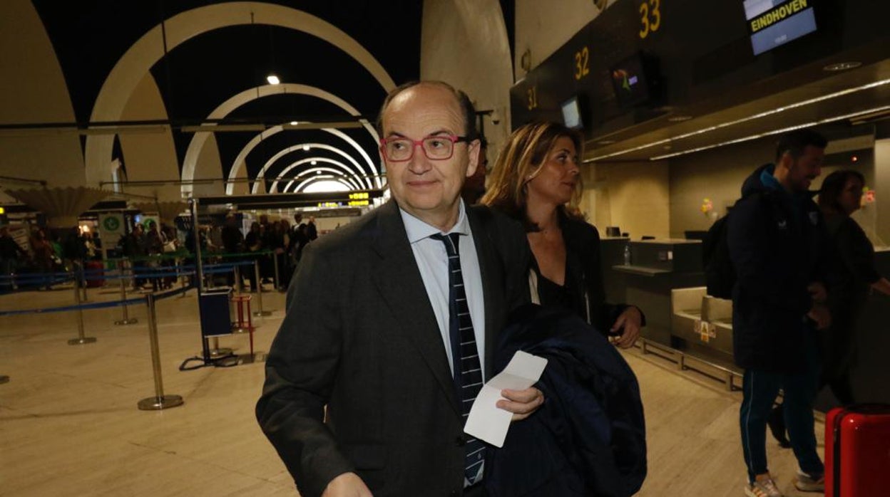 José Castro, en el aeropuerto de San Pablo este miércoles