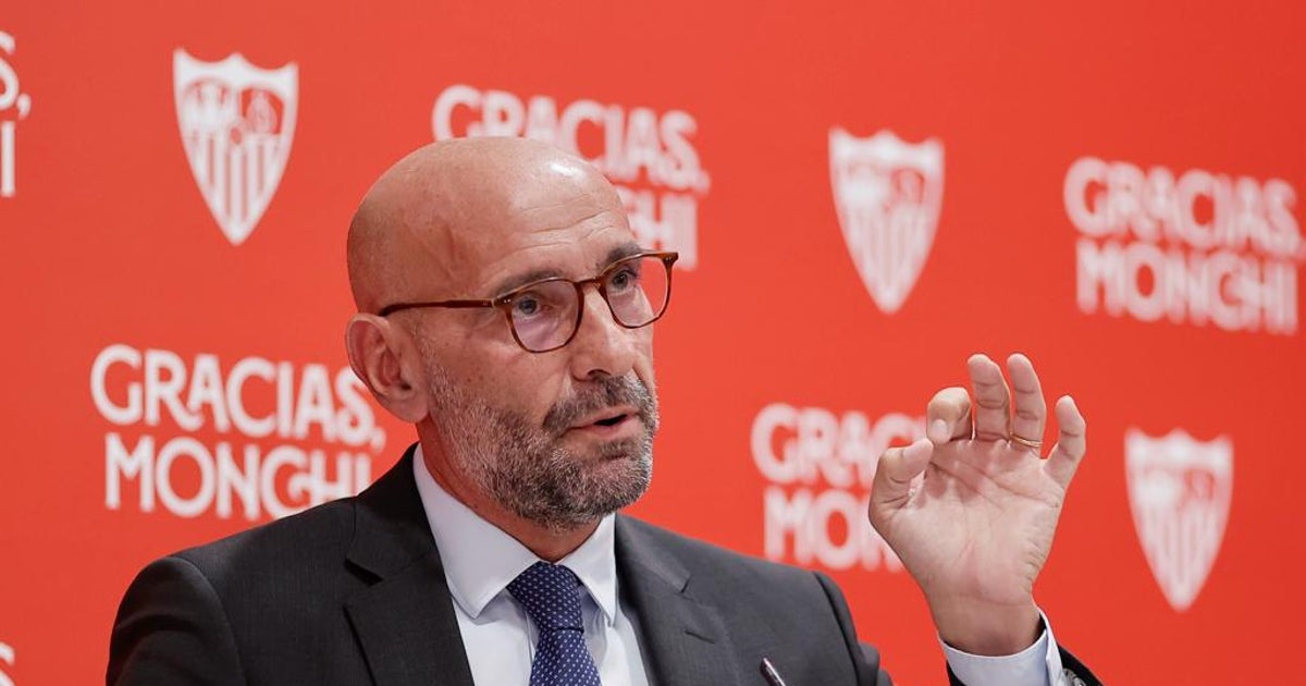 Monchi durante su despedida en el Sánchez-Pizjuán
