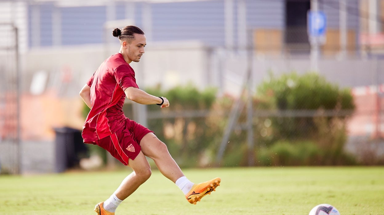 Luismi, durante un entrenamiento