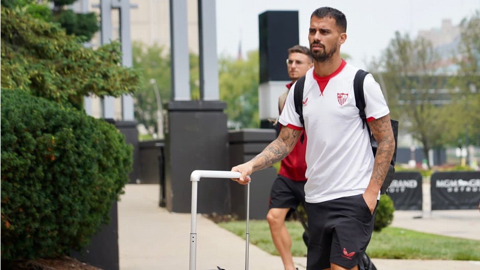 El Sevilla llega a Detroit y ya piensa en el amistoso con el Crystal Palace